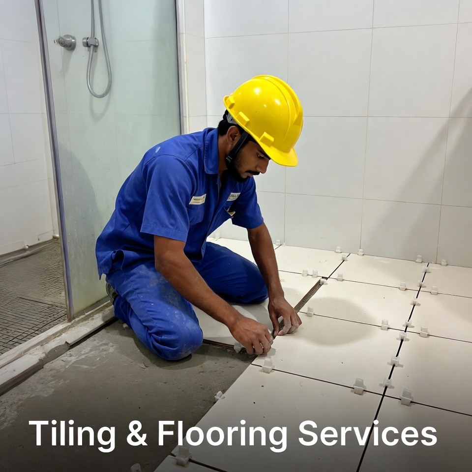 neeling on the floor